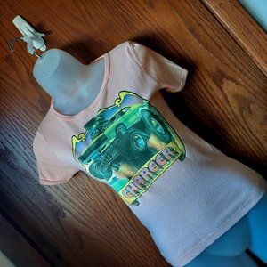 VINTAGE 1976 PINK DOUBLE SIDED DODGE CHARGER HOT ROD SHIRT SIZE S~MINOR DAMAGE